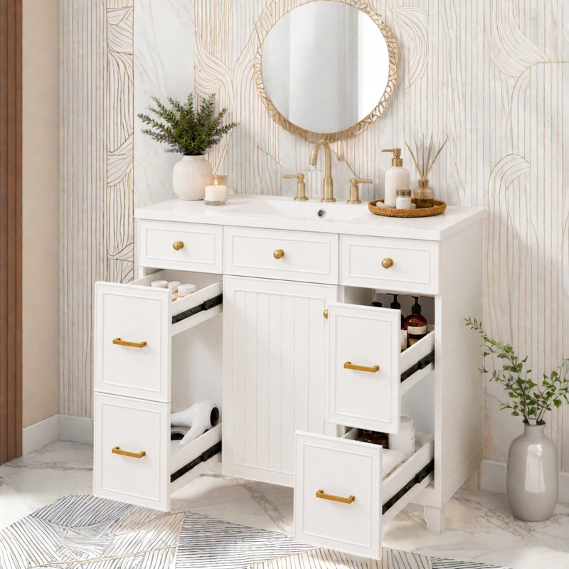 Freestanding Standard With Ceramic Top