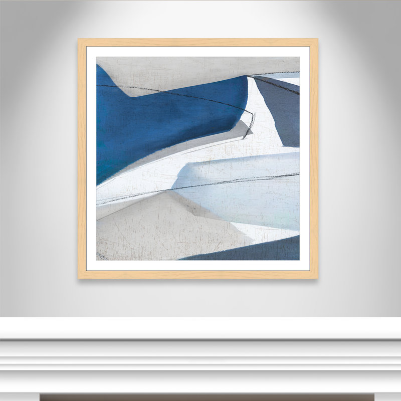 «Dynamic Drifts II» par Emma Peal, Encadré naturel, H 42,5 po x l 42,5 po