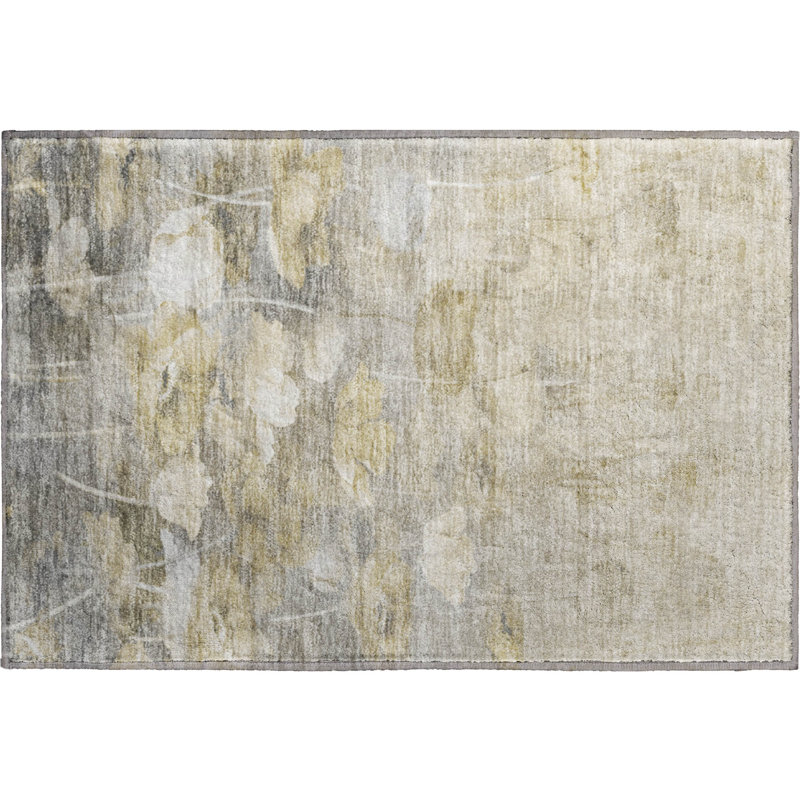 Premium Machine Washable Cerrito Beige Rug, Rectangle 1'8" x 2'6"