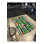 Tapis vert décoratif à motif floral et tissé