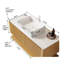 48" Wall Mounted Bathroom Vanity with Sintered Stone Countertop and Sink