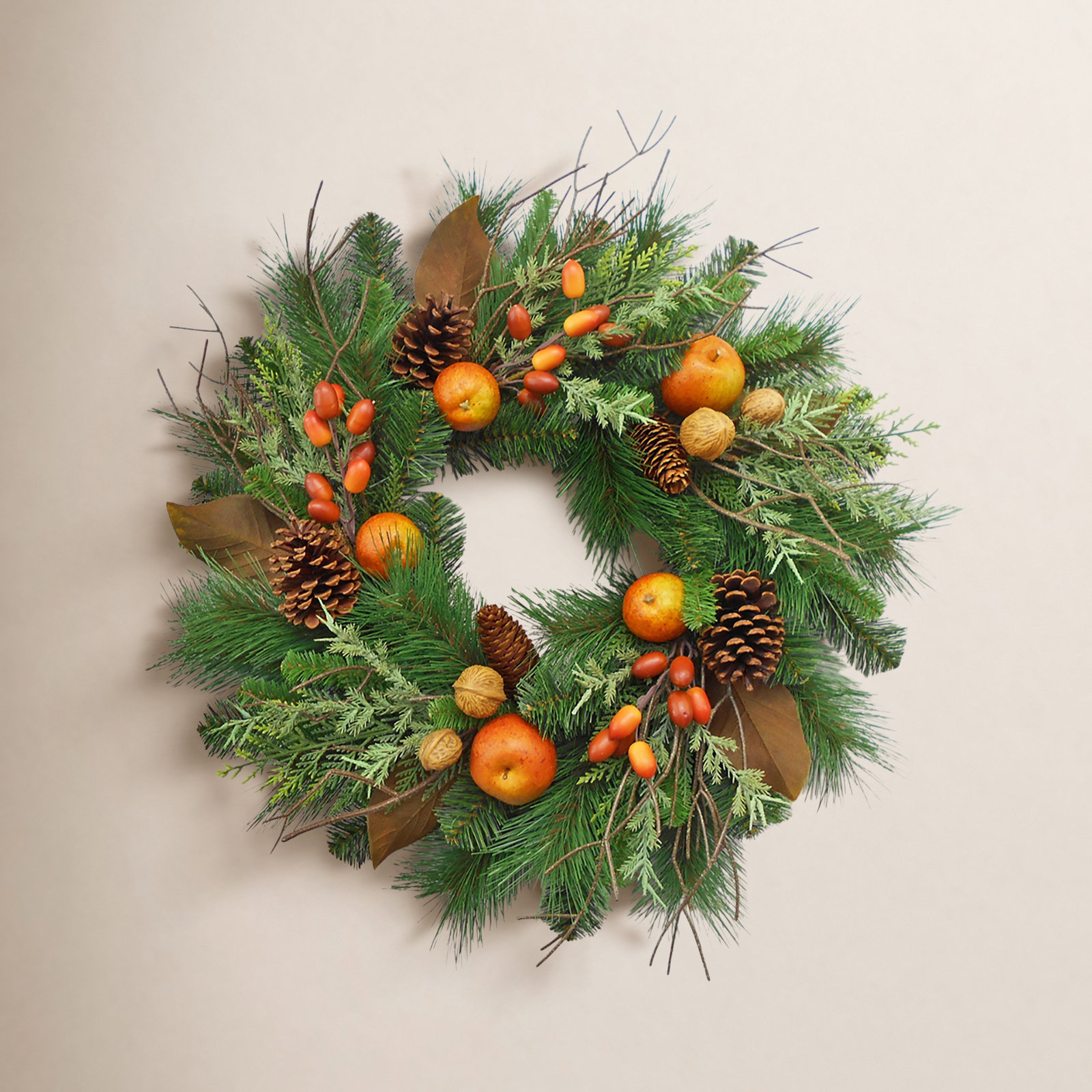 Primrue 22" Handcrafted Apple Wreath