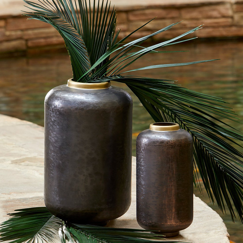 Akita Handcrafted Ceramic Table Vase, 12" H x 6" W x 6" D