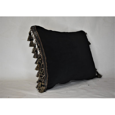 Velvet Rectangular Solid Black Velvet