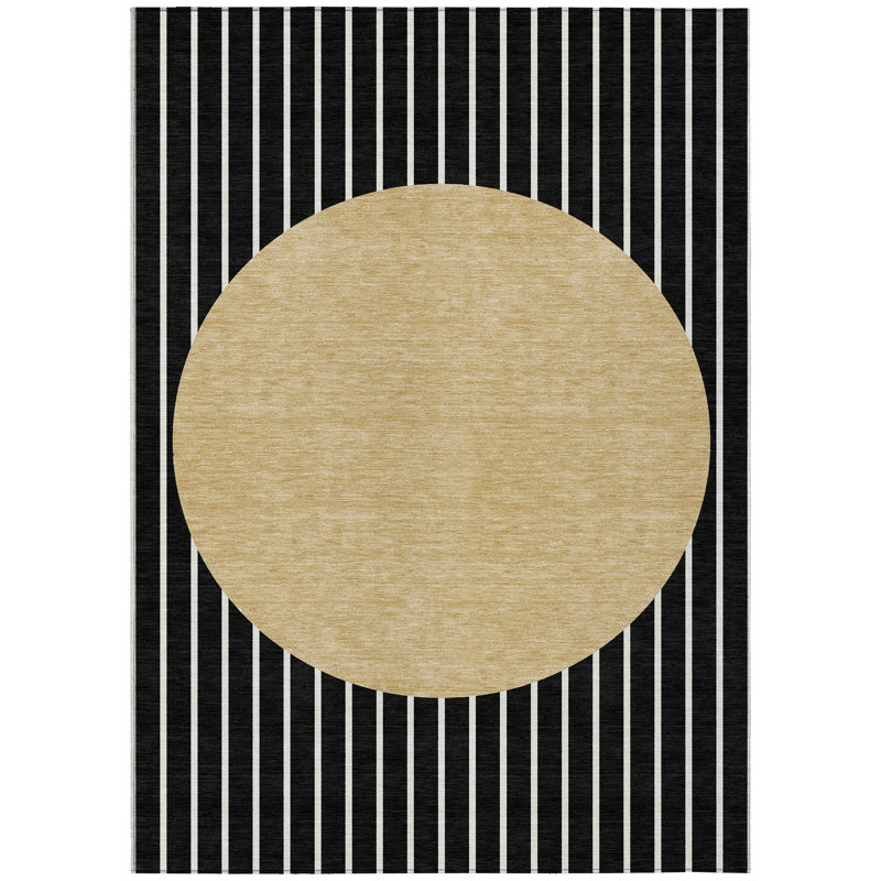 Tapis intérieur / extérieur noir Ember , 9 pi x 12 pi