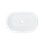 Barcelona Gloss White Oval Undermount Bathroom Sink with Overflow