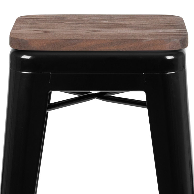 Tabouret Seitz, Tabouret de bar (siège d'une hauteur de 30 po), Noir