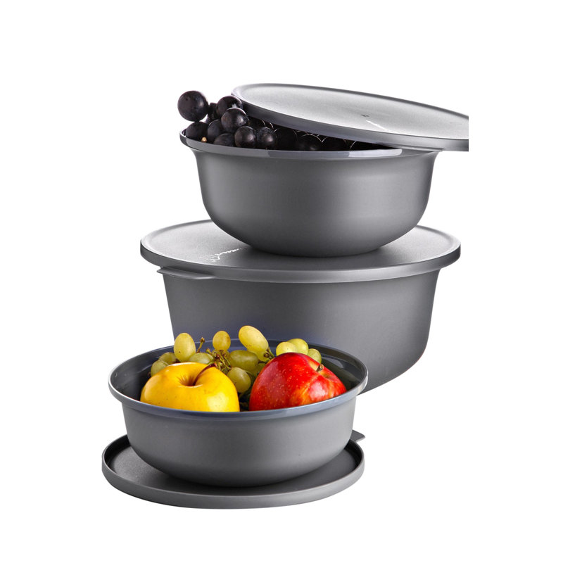 Ensemble de 3 contenants alimentaires Earth, gris
