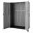Outdoor Storage Shed 59 Cu Ft Vertical Resin Storage Cabinet Gray, for Garage, Backyard Patio Accessories and Garden Tools, Weather-Resistant Lawn Mower Shed with Lockable Doors and Floor-138452518