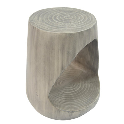 MGO Hollow Side Table, Wood-like texture