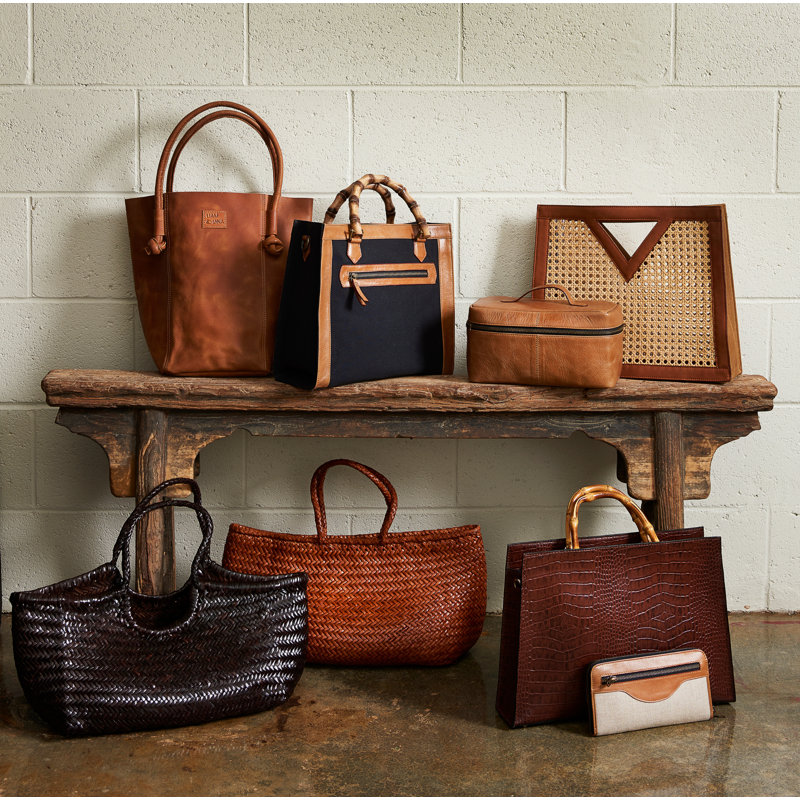 Sac en cuir Quinn, Brun