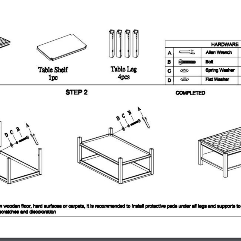 Table basse 1 pièce