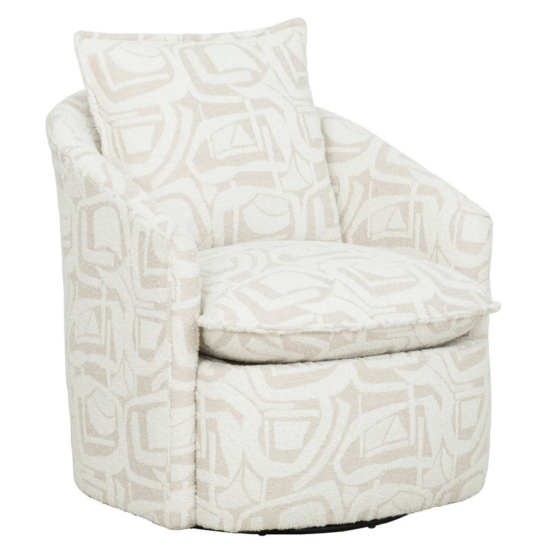 Cayson Swivel Lounge Chair, 9821 Bisque