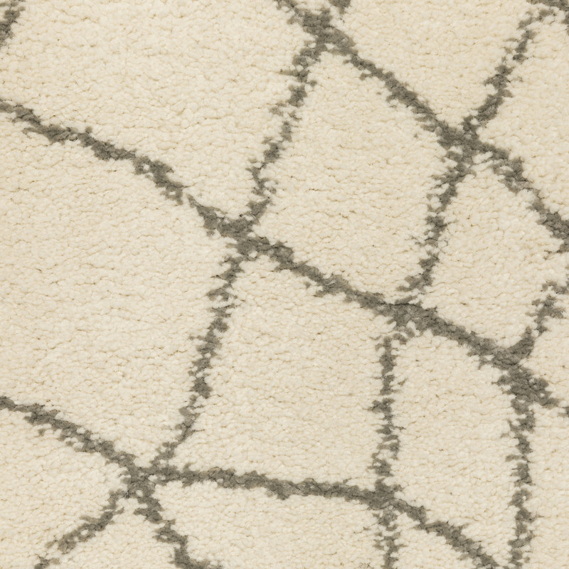 Tapis ivoire à motif géométrique McKenney, Rectangle 9 pi 10 po x 12 pi 10 po