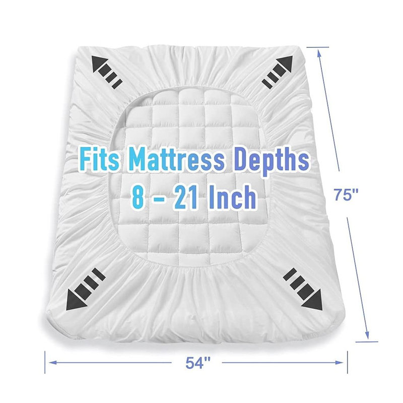 Jermyn California King 3'' Mattress Topper, White, Full