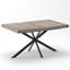 Table de salle à manger rectangulaire de 55,11 po à 70,86 po avec plateau Carole gris avec plaque centrale embossée de même couleur-1368952602