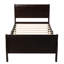 Structure de lit simple en bois massif avec tête de lit, pied de lit et lattes en bois pour plus de durabilité et de style-762821427