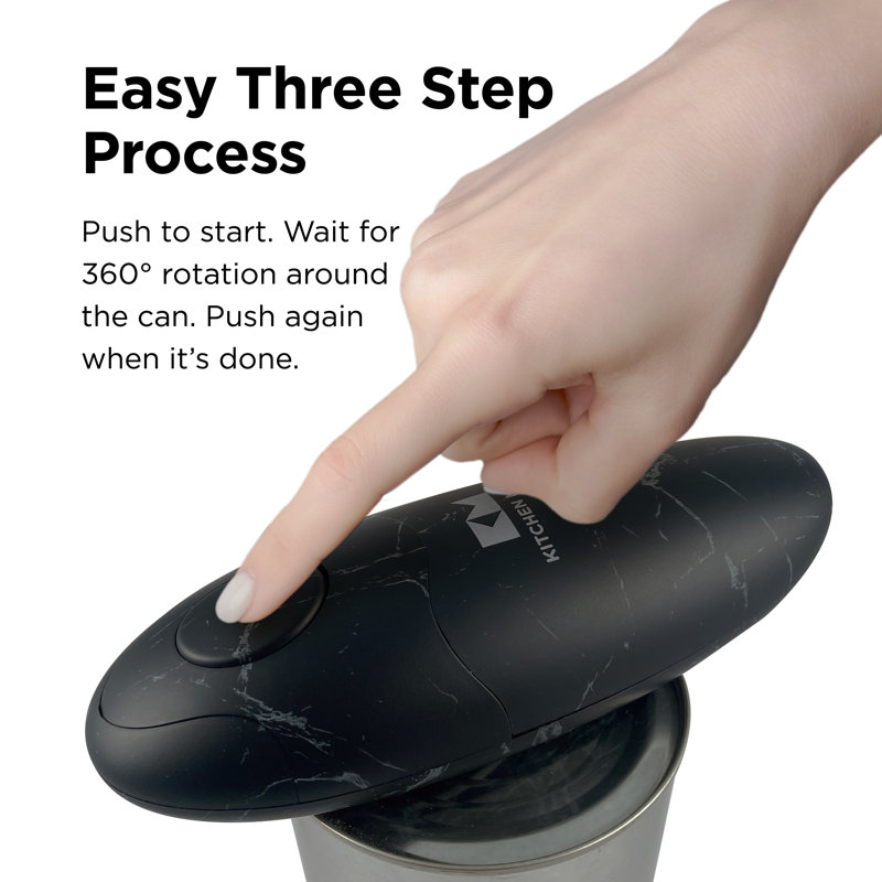 Marble Black Battery Operated Electric Can Opener