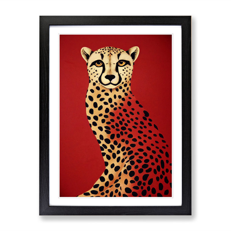 Unique Cheetah Art Vol.2 - Framed Print, Black, 64cm H x 46cm W x 2cm D