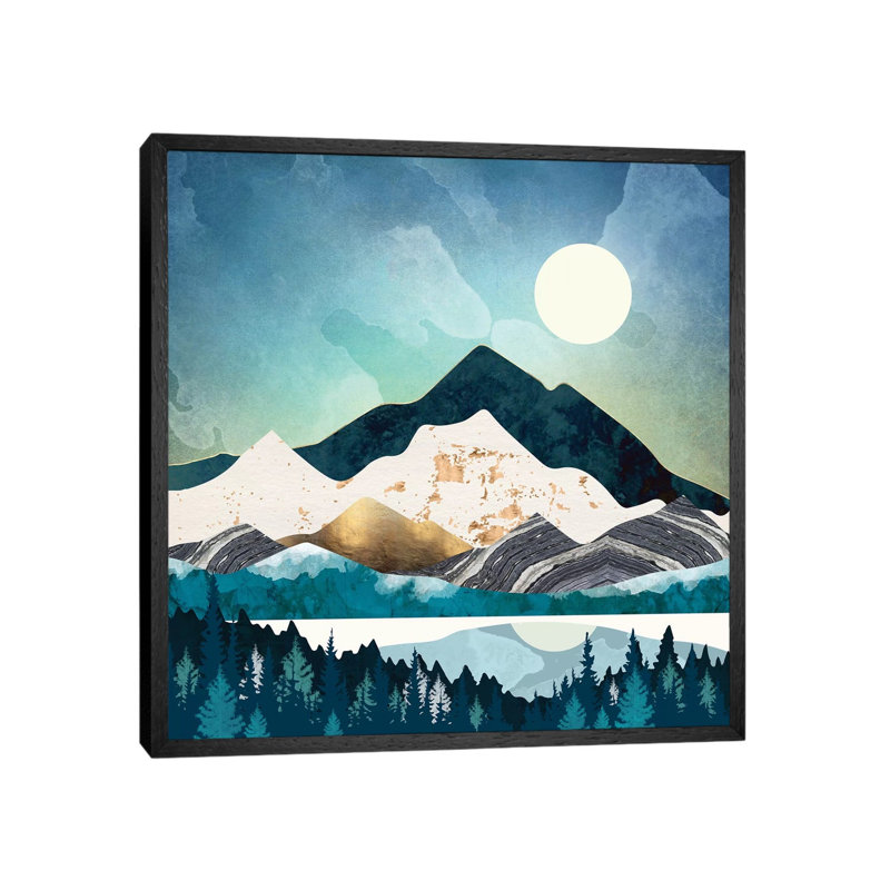 Evening Forest by SpaceFrog Designs - Print on Canvas, 45.72 cm H x 45.72 cm W, Black Framed