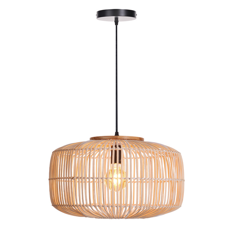 Luminaire suspendu en rotin pour îlot de cuisine Dome