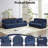 2+3 Piece Convertible Sofa Bed Set - Dual Reclining Loveseat & Sectional With 6-way Adjustable Backrests, Tufted Corded Fabric, Storage Pockets - Space-saving-772592325
