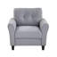 Mobilier moderne en lin, gris-bleu, 1 + 3, confortable et durable avec revêtement,