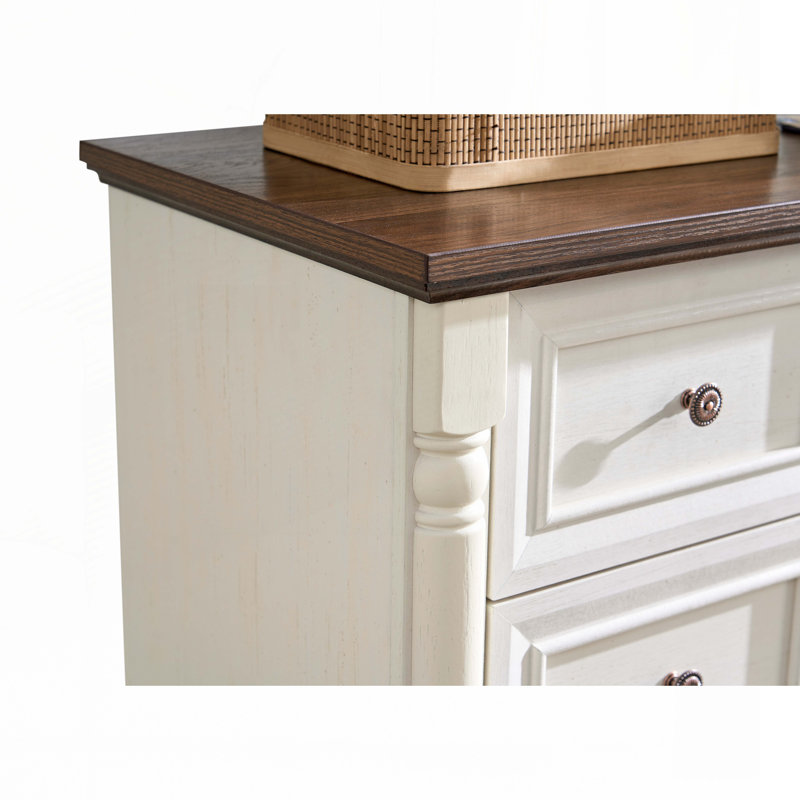 Commode 7 tiroirs en bois avec rangement