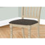 2 Dining Chairs In Transitional Style, Antique Grey, Upholstered, Design Style Chairs, Of 2, Grey Upholstery, Solid Wood Base