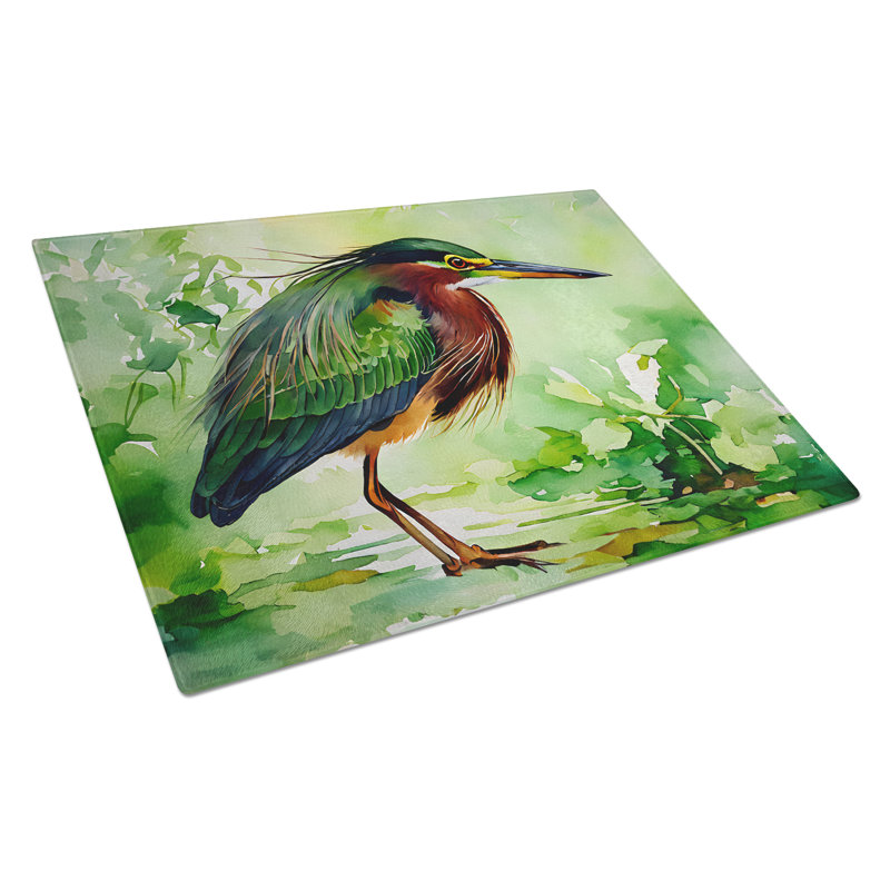 Planche à découper en verre Green Heron