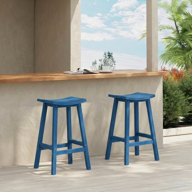 Tabouret de comptoir de cuisine Backless, Marine, 29"