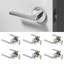 Levier de porte de passage Dune - Design moderne dissimulé pour (couloir et garde-robe) - Style minimaliste élégant en chrome-114645467