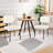 Dining Chairs Set Of 2, Upholstered Mid Century Modern Kitchen Dining Room Accent Chairs With Faux Leather Cushion Seat & Metal Legs For Kitchen, Living Room-2043465896-2015444209