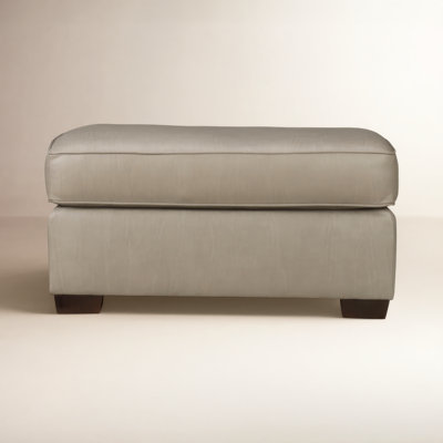 Mishal 34" Genuine Leather Ottoman