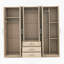 Armoire de chambre 6 portes grise