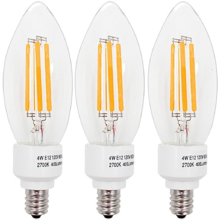 40 Watt Equivalent C11 E12/Candelabra 2700K LED Bulb