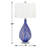 Murano 29" Blue & Purple Swirl Glass Table Lamp