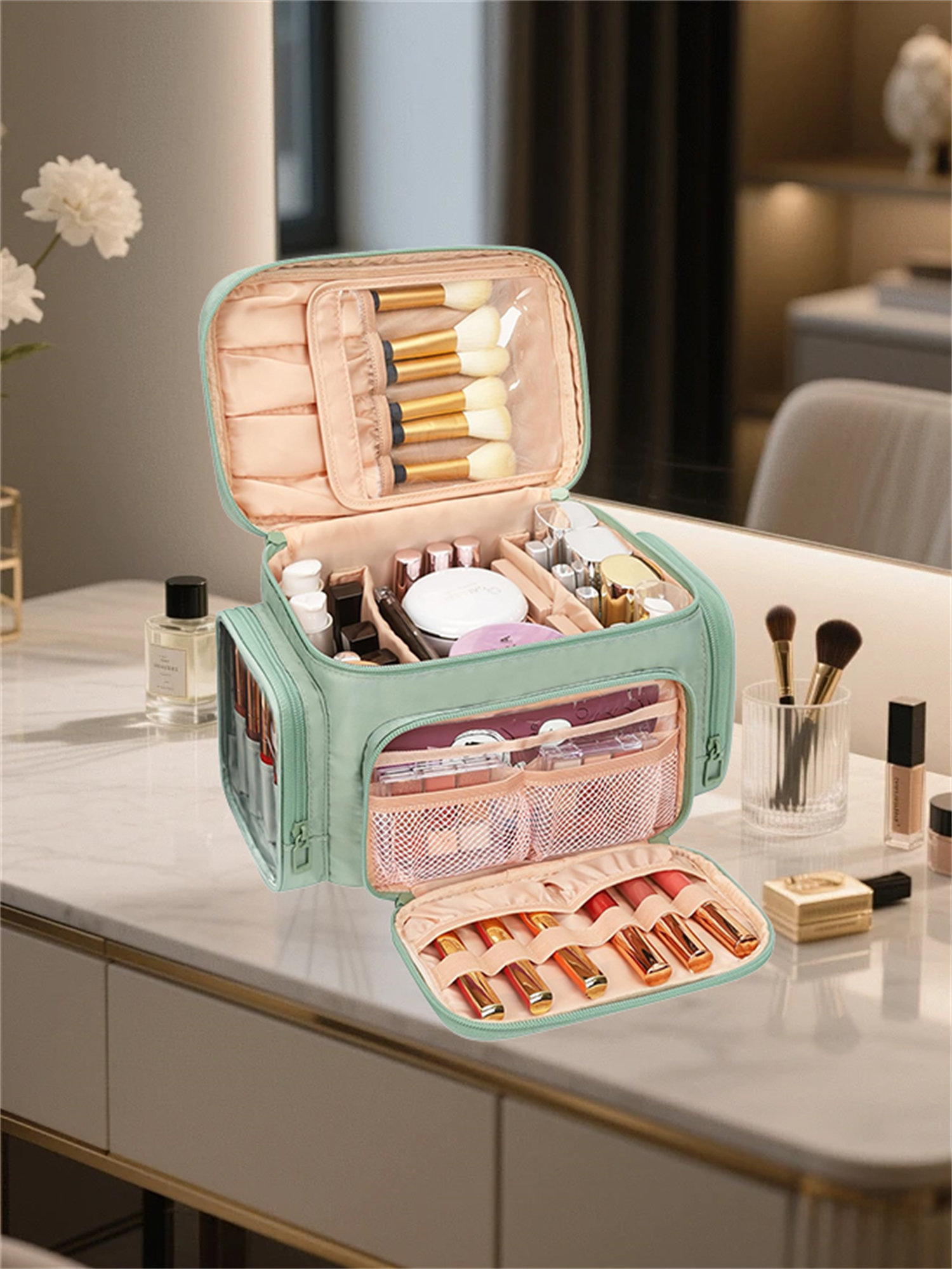 Rebrilliant Makeup Storage Box, Portable Travel Makeup Box | Wayfair
