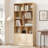 71" Tall Bookshelf With 10 Cubes And 3 Doors, 4-tier Bookshelf, Open Shelf Bookcase With Cabinet, Modern Cube Storage Organizer For Living Room, And Office, White-616440633