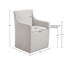 Slipcover Dining Arm Chair With Casters