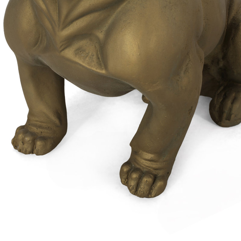 Statue de jardin d'extérieur bouledogue français d'extérieur, Or