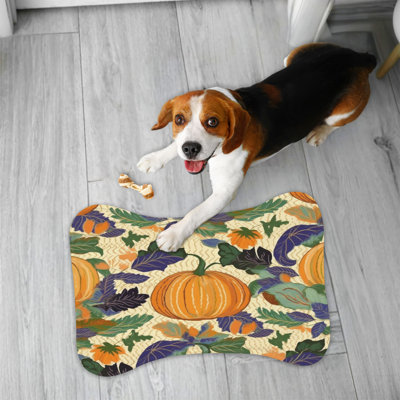 Tapis d'alimentation en forme d'os 1 pièce Pumpkin Needlework