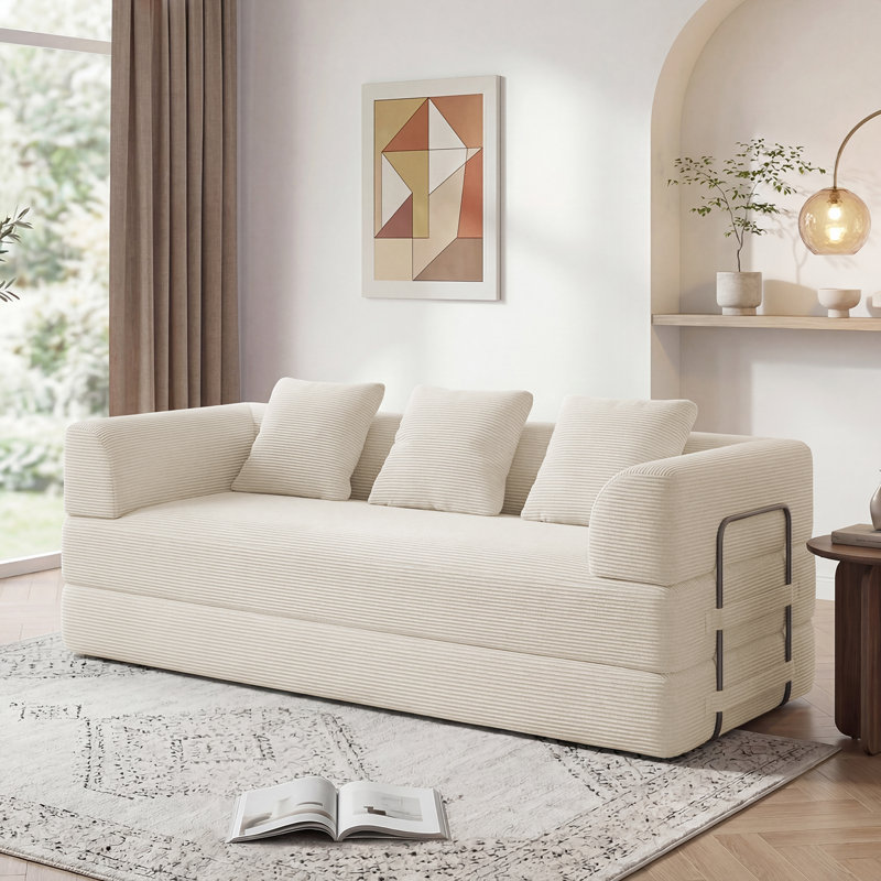 Canapé-lit 89 po 4-en-1 89 po, Beige