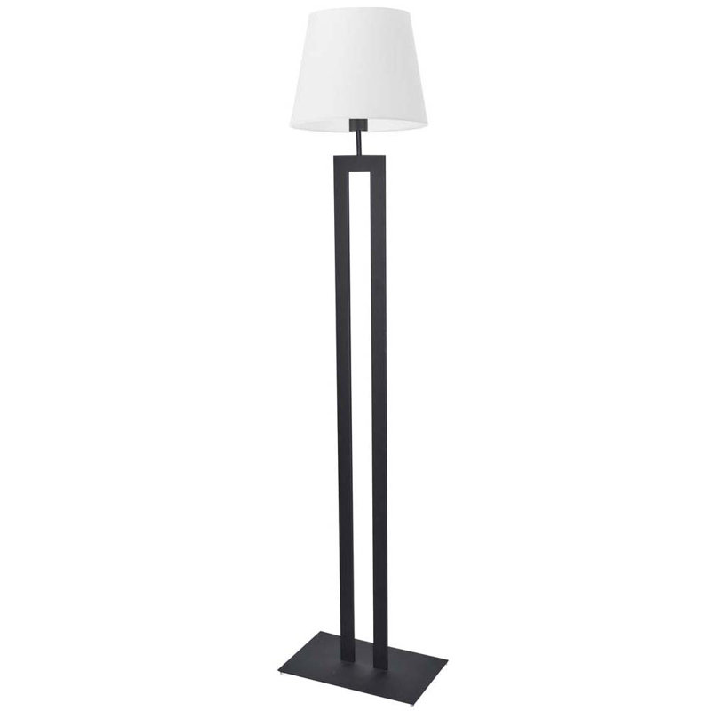 Arnes 172cm Traditional Floor Lamp, White, Black
