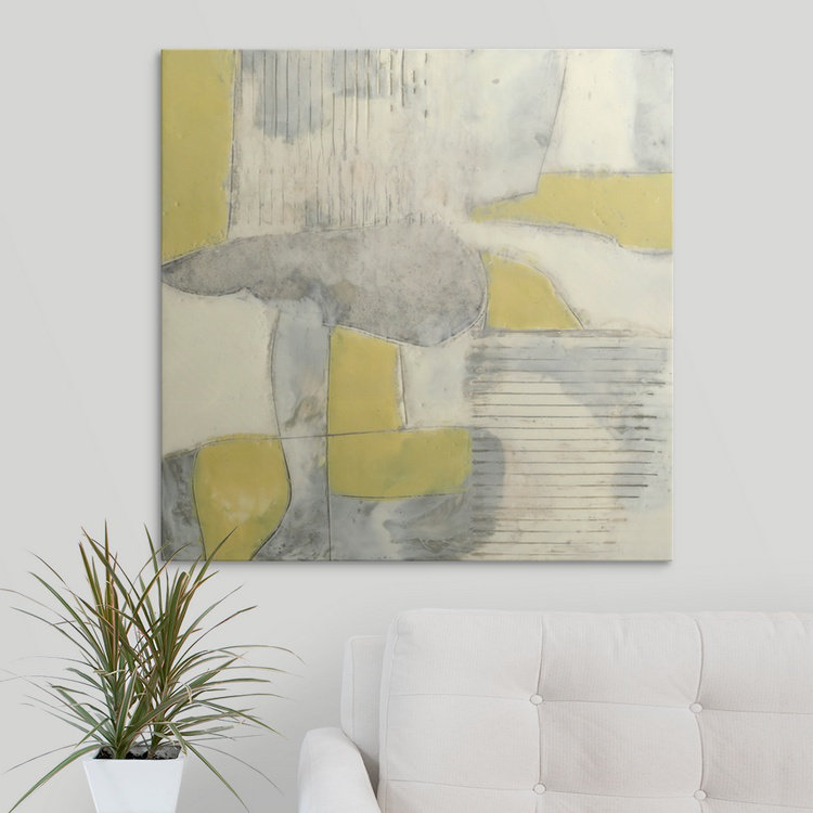 « i » jennifer de la peinture, reproduction d’art Thin Gray Lines, H 35 po x l 35 po x P 1,5 po, Toile