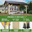 Pavillon de jardin extérieur en bois robuste avec pavillon en acier galvanisé-104445121