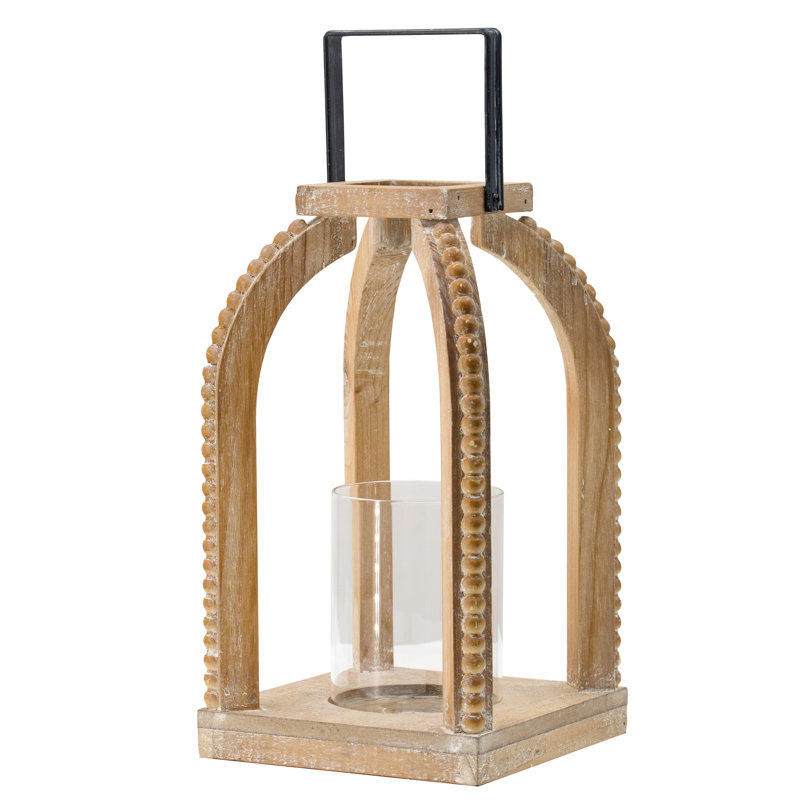 Lanterne de table en bois 11,4 po