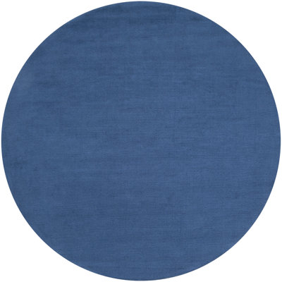 Crowe Handmade Wool Dark Blue Area Rug