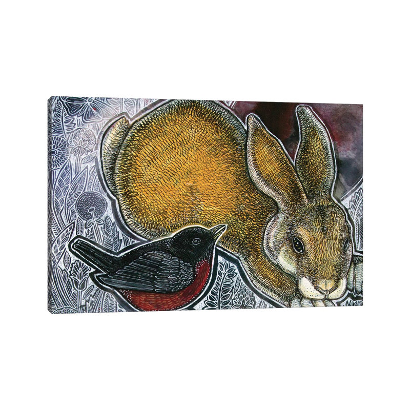 A Little Bird Told Me by Lynnette Shelley - Painting on Canvas, 45.72cm H x 66.04cm W x 3.81cm D, Wrapped Canvas