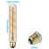LED Vintage Filament Bulb T10, Tubular Edison Bulb Dimmabl, E26 Base, Amber, 2000K Soft Warm